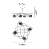 Maremagnum 4 Light Semi-Flush Ceiling Light – Antique Brass