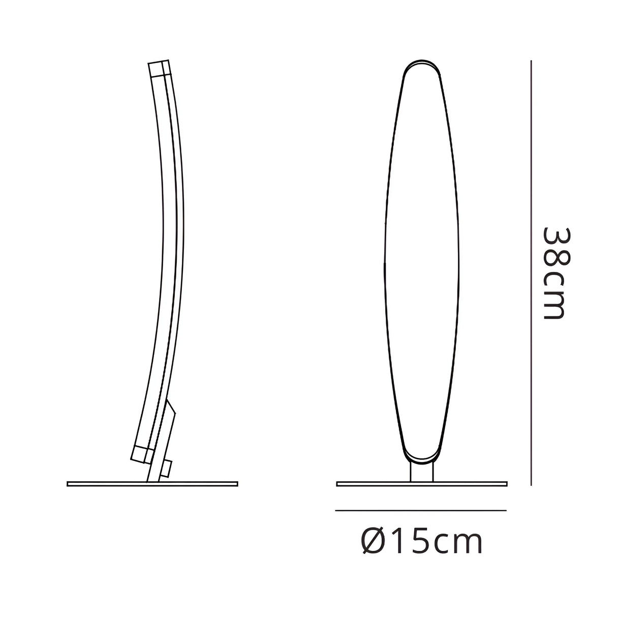 Hemisferic LED Table Lamp 6W 3000K - Satin Aluminium