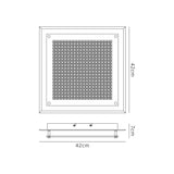 Cristal Square LED Crystal Flush Ceiling Light 21W 4000K - Chrome