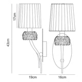 Loewe 1 Light Wall Light With Switch - Brass With White Shade