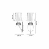 Loewe 1 Light Wall Light - Brass With White Shade