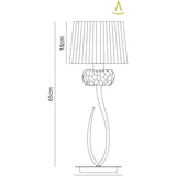 Loewe Large 1 Light Table Lamp - Polished Chrome With Cream Shade