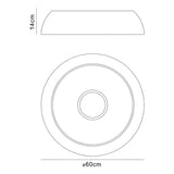 Argenta 5 Light Flush Ceiling Light - Matt White