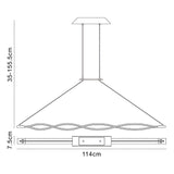 Sahara LED Linear Suspension Light 36W 3000K - Chrome