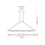 Sahara  Dimmable LED Linear Suspension Light 42W 3000K - Chrome