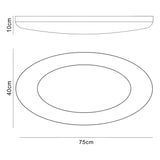 Oakley LED Flush Ceiling Light 40W 3000K - Polished Chrome