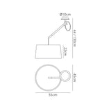 Nordica 1 Light Pendant Light - Black & Beech With Black Shade