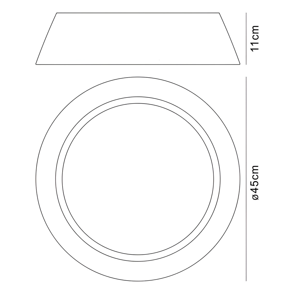 Nordica LED Flush Ceiling Light 3000K 21W - Ivory White