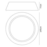 Nordica LED Flush Ceiling Light 3000K 21W - Ivory White