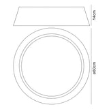 Nordica LED Flush Ceiling Light 3000K 30W - Ivory White