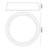 Nordica 9 Light Flush Ceiling Light - Black