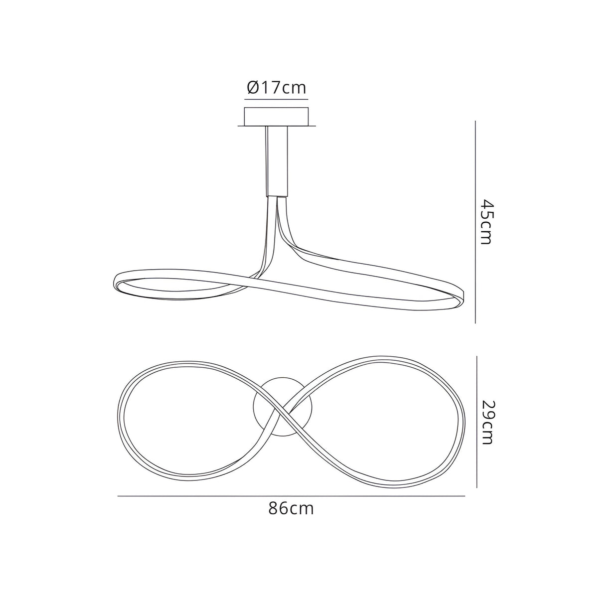 Nur Rectangular LED Semi-Flush Ceiling Light 40W 3000K – Chrome