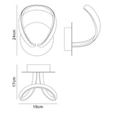 Knot LED Wall Light With Switch 12W 3000K - Chrome