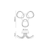 Knot LED Semi-Flush Ceiling Light 3000K 36W - Silver