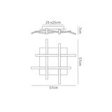 Nur Dimmable LED Flush Ceiling Light 34W 3000K - Silver