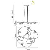 Lux 5 Light Suspension Light - Polished Chrome