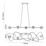 Lux 5 Light Linear Suspension Light - Polished Chrome
