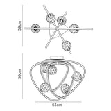 Lux 5 Light Flush Ceiling Light - Polished Chrome