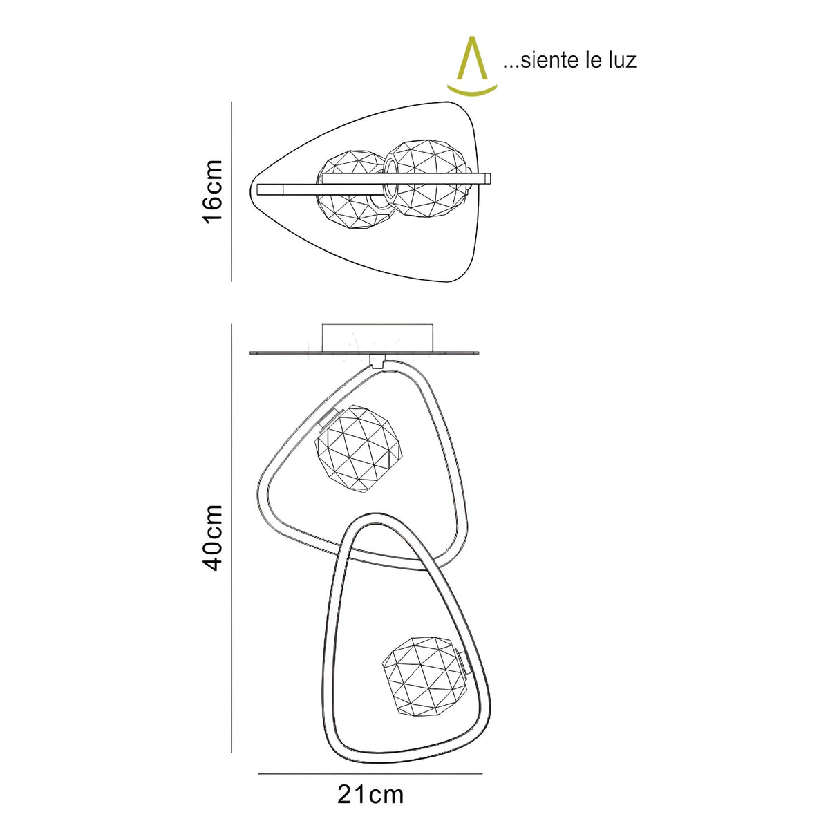Lux 2 Light Flush Ceiling Light - Polished Chrome