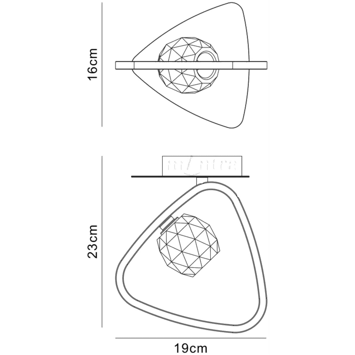 Lux 1 Light Flush Ceiling Light - Polished Chrome