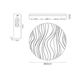 Arena Round Dimmable LED Bathroom Ceiling/Wall Light - White