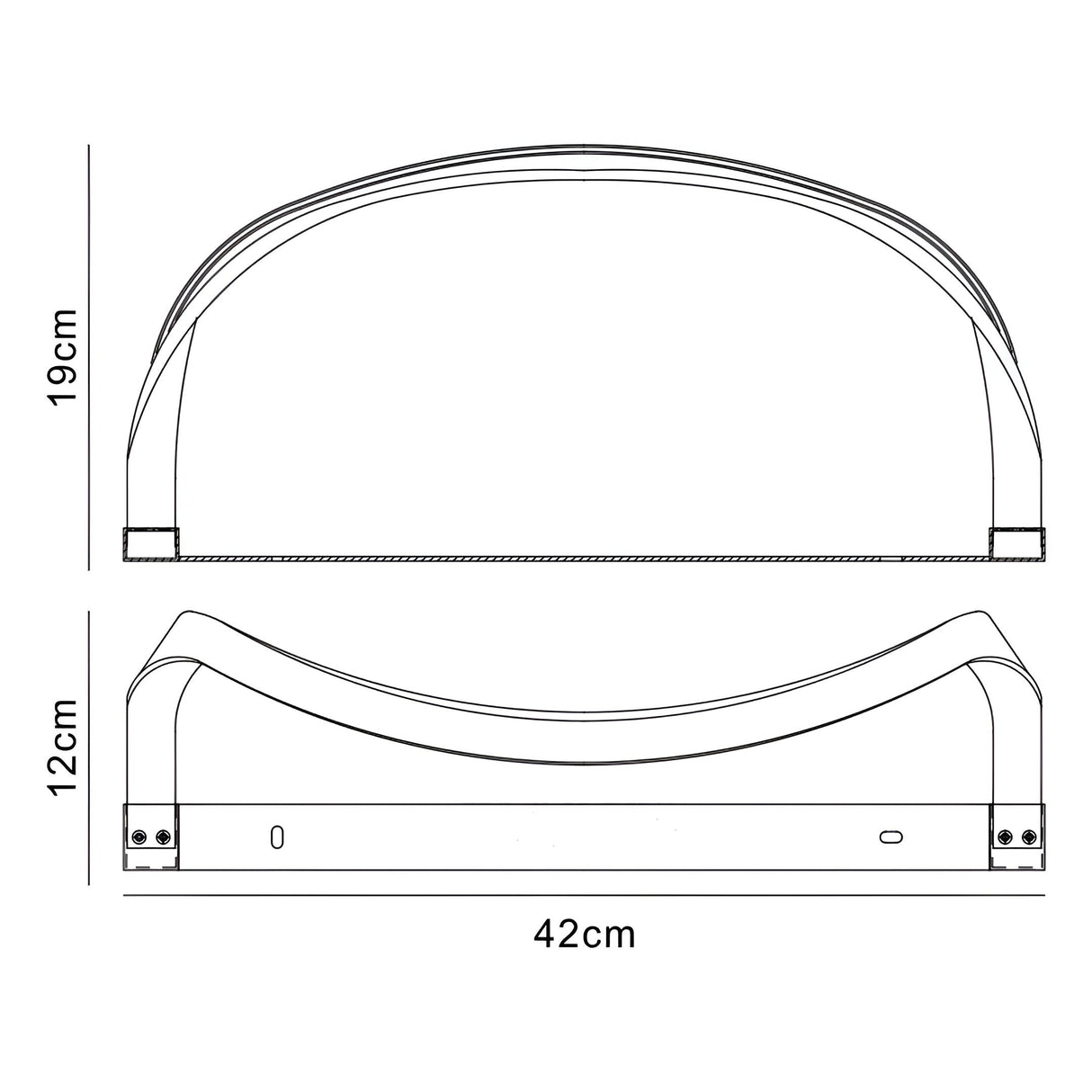 Sisley Small Outdoor LED Wall Light 12W 4000K - Chrome