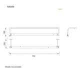 Sisley Large Outdoor LED Wall Light 12W 4000K - Chrome