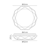 Diamante Flush Ceiling Light LED 3000K 30W - White