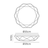 Diamante Flush Ceiling Light LED 5000K 21W - White