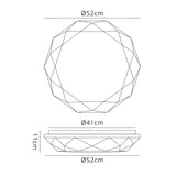 Diamante Flush Ceiling Light LED 5000K 30W - White