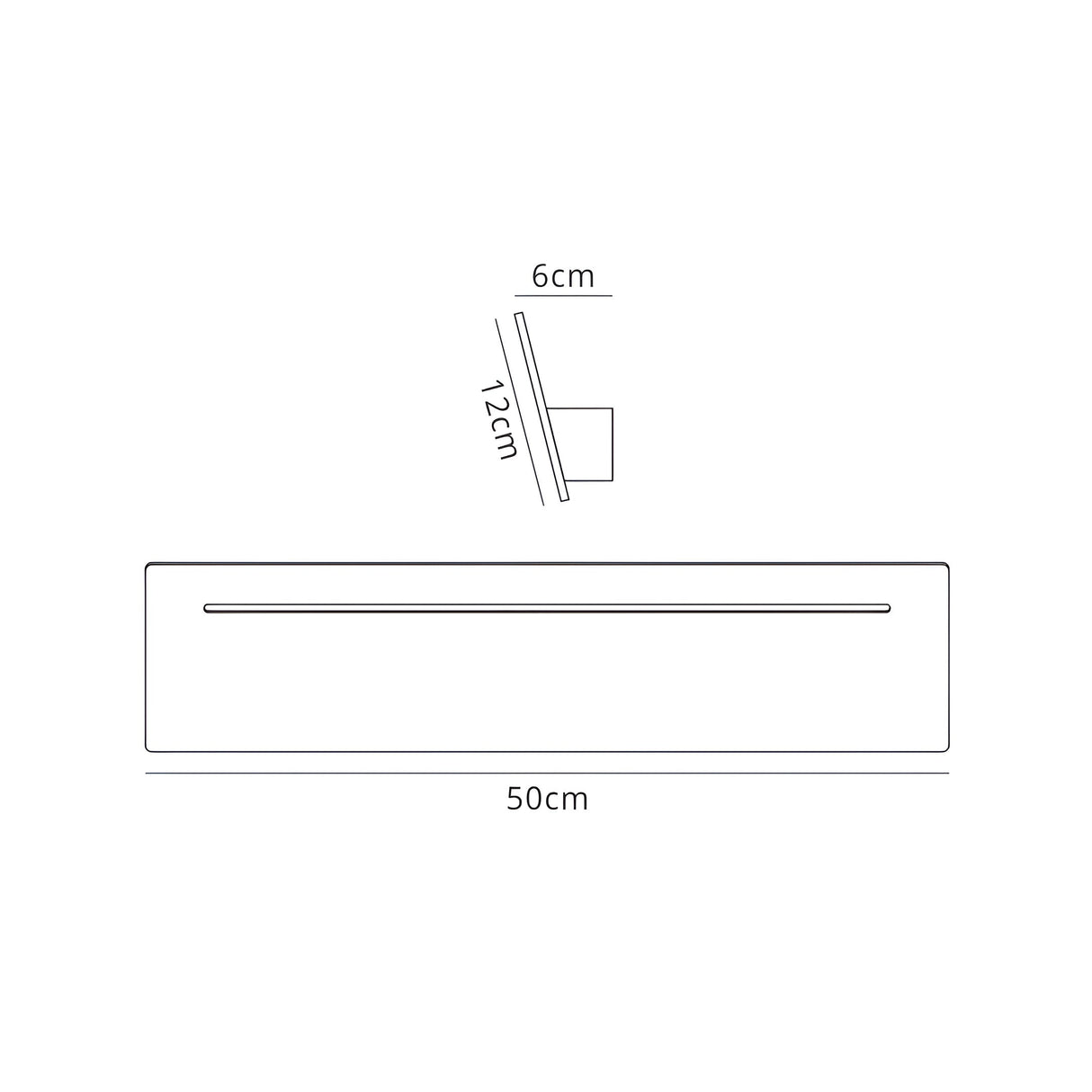 Toja 50cm Rectangular LED Wall Light 12W 4000K - White