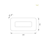 Sol Rectangular LED Wall Light 6W 4000K - Polished Chrome