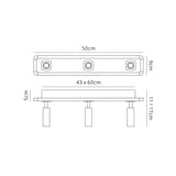 Ibiza LED Ceiling/Triple Spotlight 30W 4000K - Satin Nickel