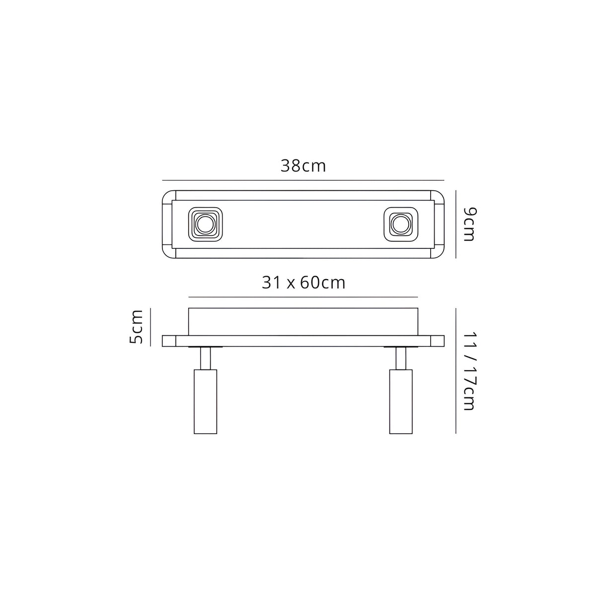 Ibiza LED Ceiling/Twin Spotlight 20W 4000K - Satin Nickel