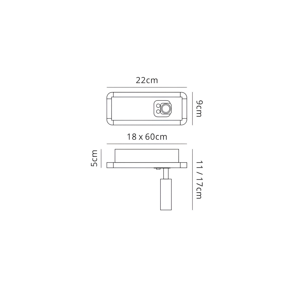 Ibiza LED Single Spotlight 1With Switch - White