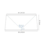 Habana Square Floor Lamp Lampshade - Black, 45/45cm x 21.5cm