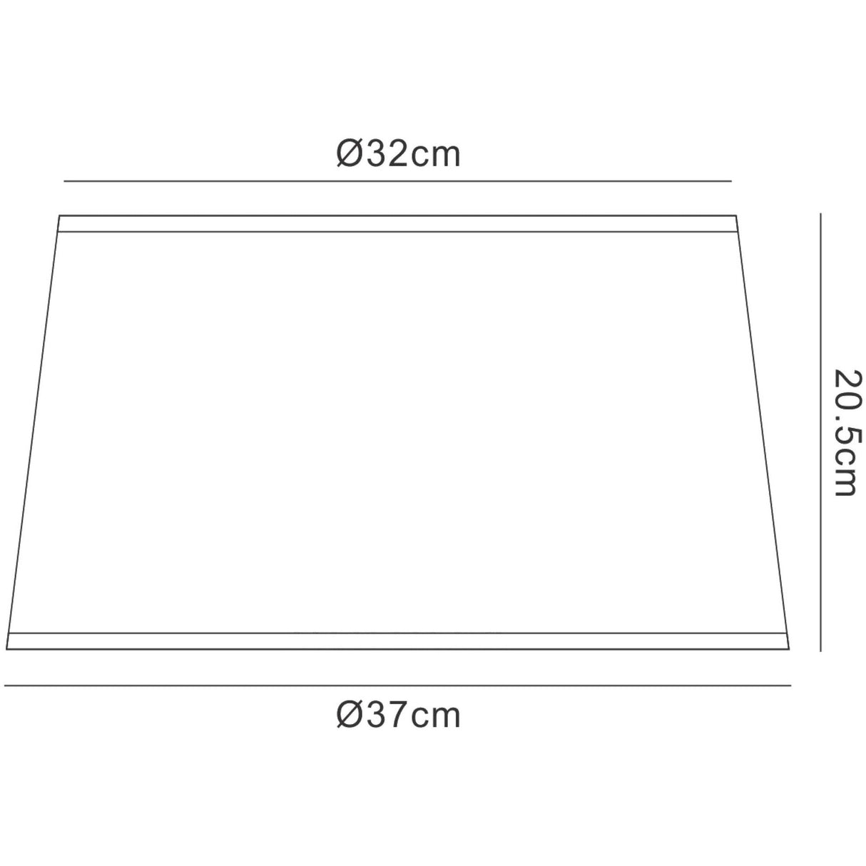 Habana Round Pendant Light Lampshade - White, 37cm x 20.5cm