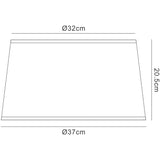 Habana Round Pendant Light Lampshade - Black, 37cm x 20.5cm