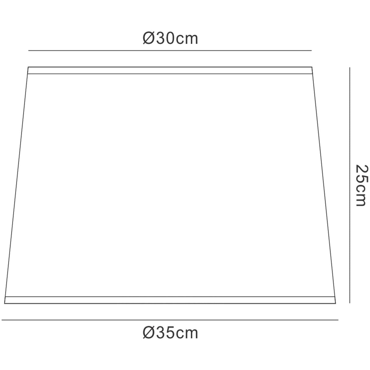 Habana Round Floor Lamp Lampshade - White, 30/35cm x 25cm