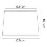 Habana Round Table Lamp Lampshade - White, 21/24cm x 16.5cm