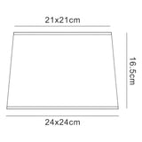 Habana Square Table Lamp Lampshade - Black, 24/24cm x 16.5cm