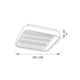 Reflex Square CCT LED Flush Ceiling Light 18W - Silver