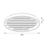 Reflex Round CCT LED Flush Ceiling Light 50W - Silver