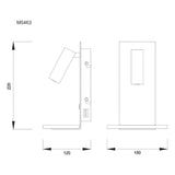 Nordica II LED Wall/Reading Light With USB And Support - White