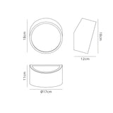 Mini Round 2 Light Outdoor Wall Light – Matt White