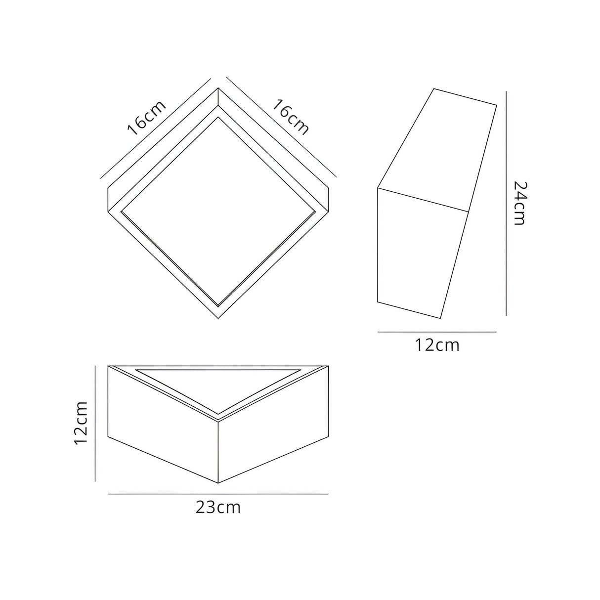 Mini Square 2 Light Outdoor Wall Light – Matt White