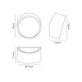 Mini Round 2 Light Outdoor Wall Light – Silver