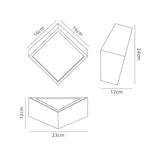 Mini Square 2 Light Outdoor Wall Light – Silver