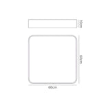 Cumbuco Square LED Flush Ceiling Light 80W 4000K - White