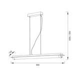 Tube LED Linear Suspension Light 26W 4000K - Polished Chrome